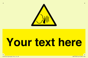 Custom warning sudden loud noise